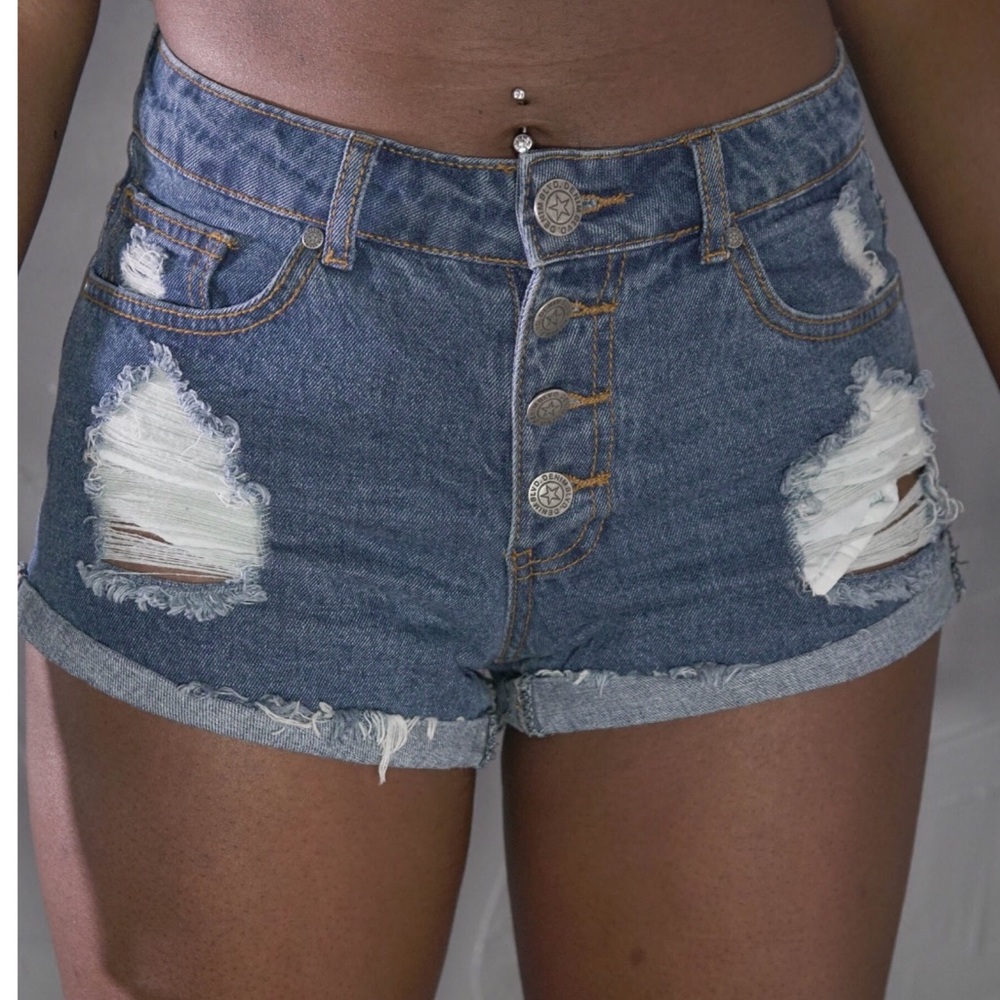 Ripped Jean shorts